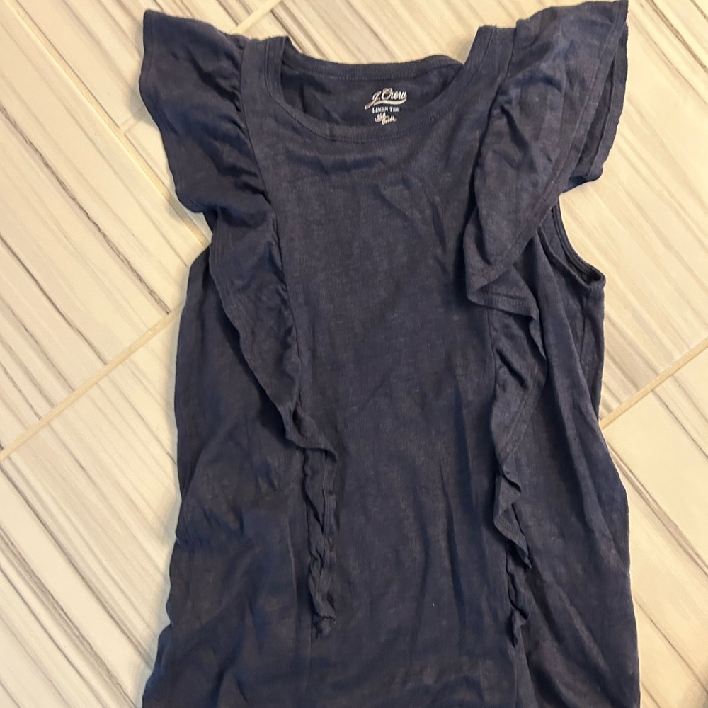 NWT J.Crew Ruffled Sleeveless Top
